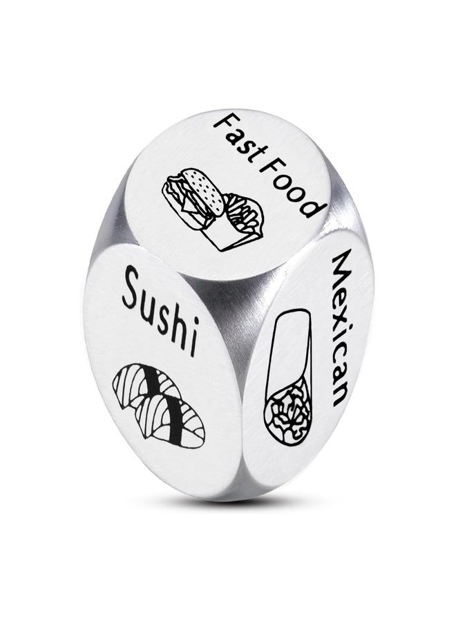 ONFAON Stocking Stuffers Food Decision Dice Decider for Couple,Valentines Day Gifts for Him Her Wedding Anniversary Steel Date Night Gifts for Husband Wife,Christmas Valentines Birthday for Women Men - Image 1